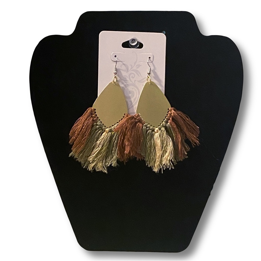 Handmade Teardrop Tassel Earrings